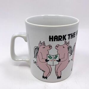 Hark The Herald Piggies Sing Vintage Pig Ceramic Christmas Mug Kilncraft England
